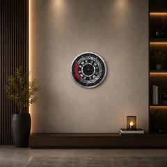 Scarlet Elegance Wall Clock