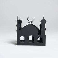 Crescent Black Moon Mosque Candle Holder
