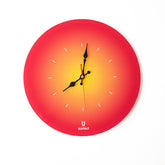 Crimson Dawn Clock – dawn-inspired wall clock with crimson tones