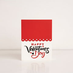 Front view of elegant acrylic Valentine’s Day gift box for romantic occasions