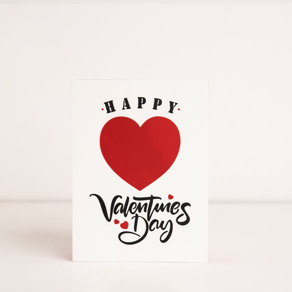 Front view of clear acrylic Valentine’s Day gift box for loved ones