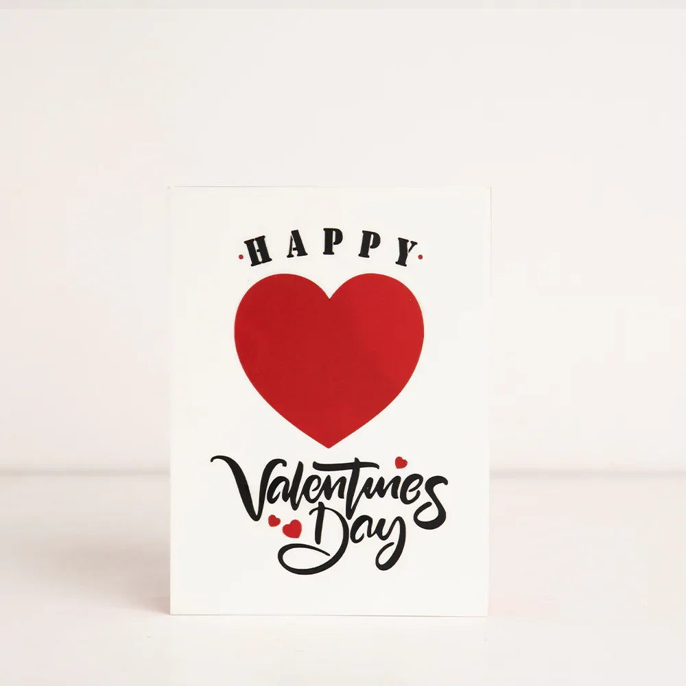 Front view of clear acrylic Valentine’s Day gift box for loved ones