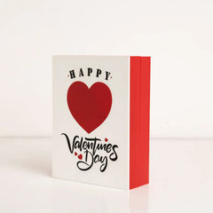 Side angle of elegant Valentine’s gift box for friends or partners