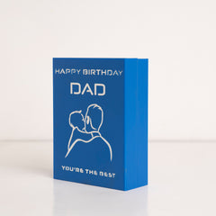 Angled view of elegant Birthday Dad Gift Box showcasing acrylic quality