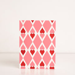 Front view of Red & Pink Heart Gift Box with romantic acrylic design