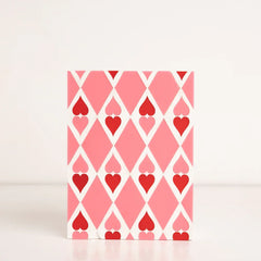 Front view of Red & Pink Heart Gift Box with romantic acrylic design