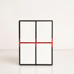 Front view of Red, Black & White On Top Gift Box – premium layered acrylic