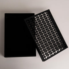 Open gift box with star design for birthday presentation