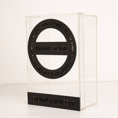 Side angle showing minimalist design of baby gift box