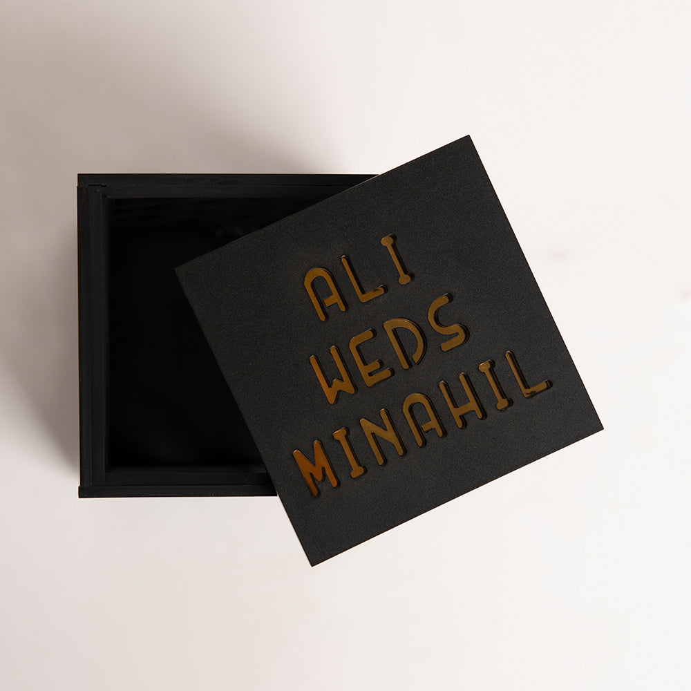 Top view showcasing internal storage for event tokens or favors