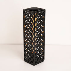 Side angle showcasing layered structure and lamp height