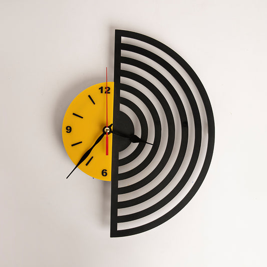 Front view of sunrise wall clock with minimal design