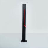 Corner Lamp Black and Red back view with vivid inner red lighting
