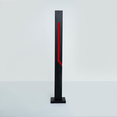 Corner Lamp Black and Red back view with vivid inner red lighting
