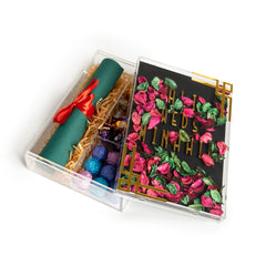 Premium Invitation Box – Custom Acrylic Floral Theme