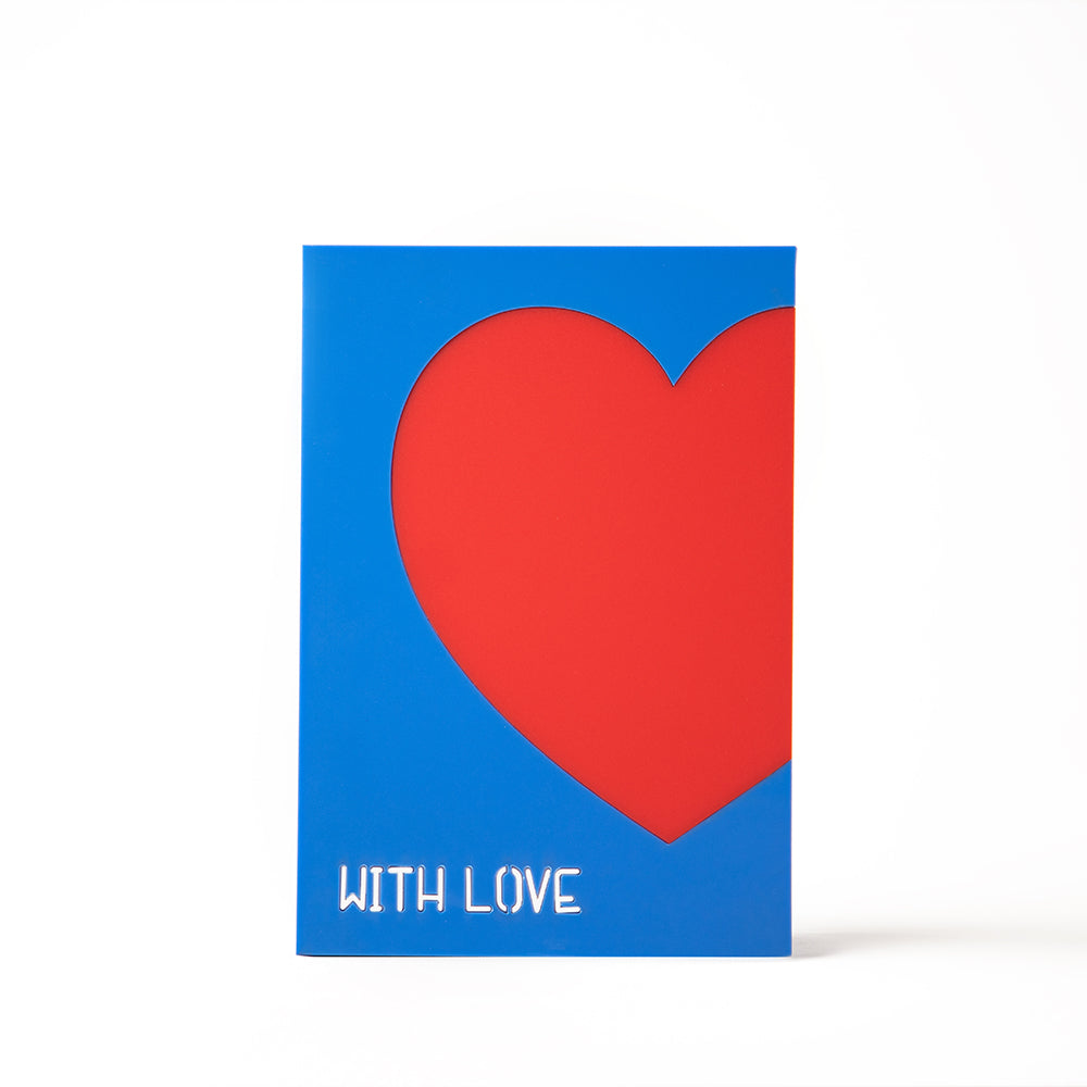 Blue Love Box luxury gift box – front view with elegant blue finish and reusable design