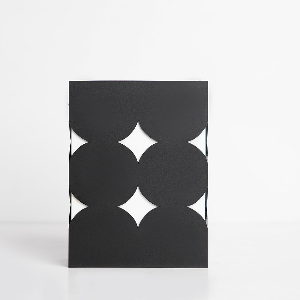 Front view of star-themed acrylic gift box for fun gifting