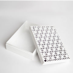 Spacious top view of elegant anniversary gift box