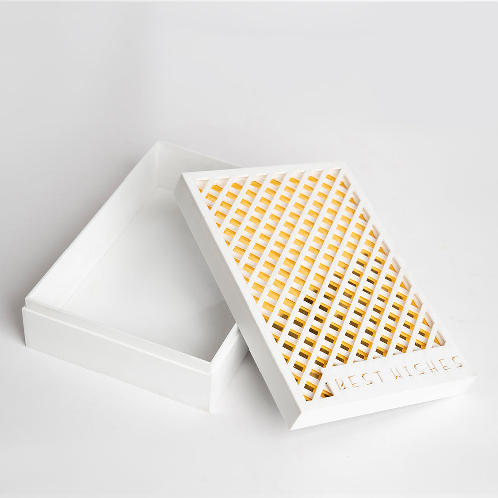 Open view showcasing spacious interior of luxury gift box