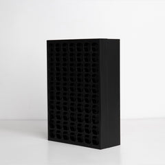 Angled view showing depth and modern black & white design