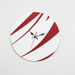 Crimson Flow Wall Clock
