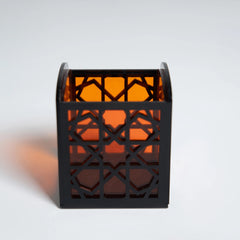 Islamic Black Lattice Tealight Decor Stand