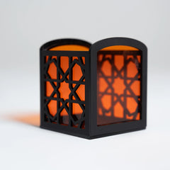 Islamic Black Lattice Tealight Decor Stand