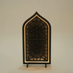 Matte Black Mihrab Art Panel