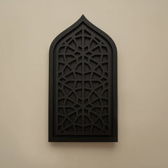 Matte Black Mihrab Art Panel