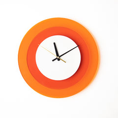 Orange Halo Clock – stylish timepiece for living rooms and offices