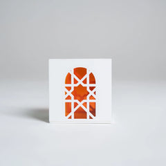 Ramadan Colored Glow Lattice Cube Holder