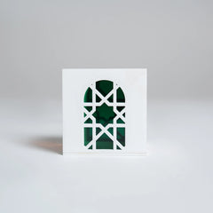 Ramadan Colored Glow Lattice Cube Holder