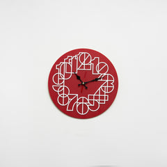 Red Crest Designer Clock