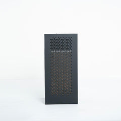 Angled side of purifier showing air intake design