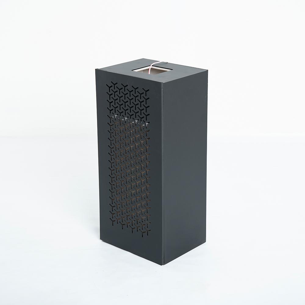 top Angled side of purifier showing air intake design