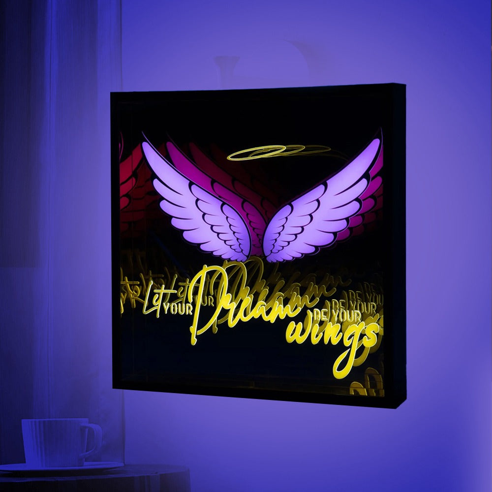 Front shot of Dream Infinity Mirror with full LED light tunnel