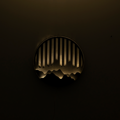 Front shot of Black Vertical Strips Wall Hanging showing linear texture