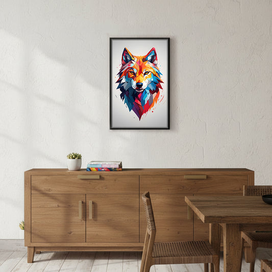 Colourful Wolf Whisper of the Vivid Luxury Wall Piece