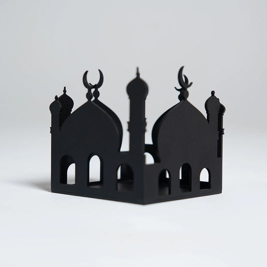 Crescent Black Moon Mosque Candle Holder