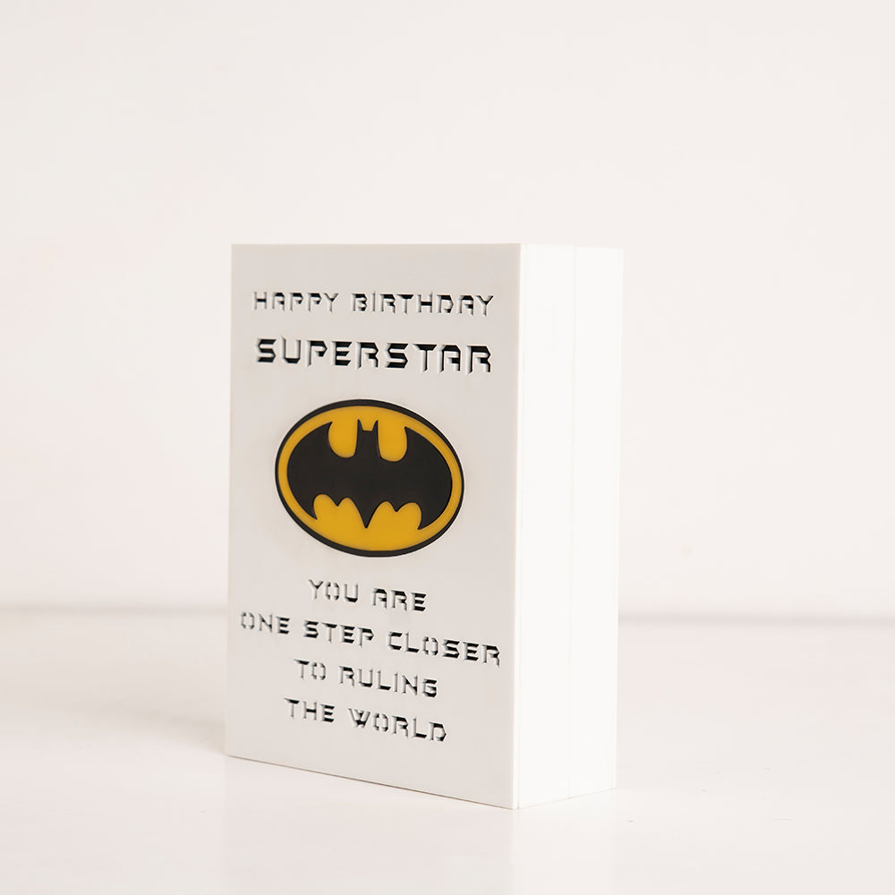  Side angle of star-themed birthday acrylic gift box