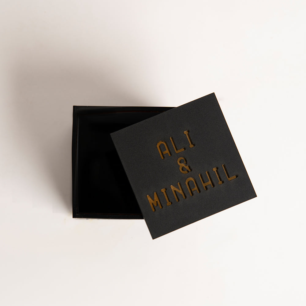  Top-down shot displaying interior space for favors