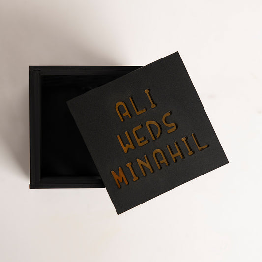 Top view showcasing internal storage for event tokens or favors