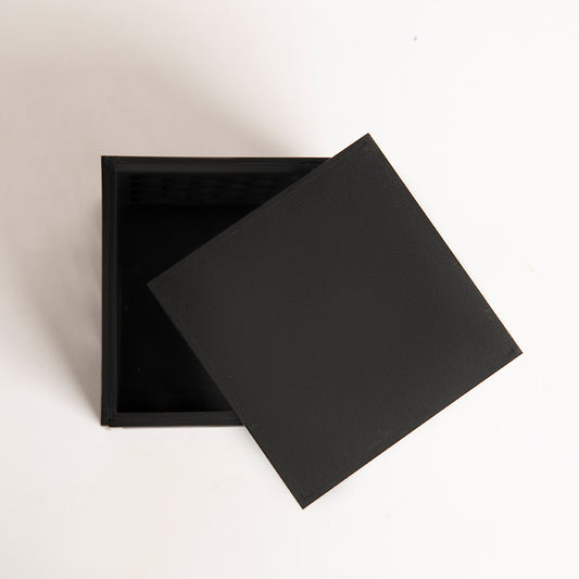 Open box view revealing internal layers and depth