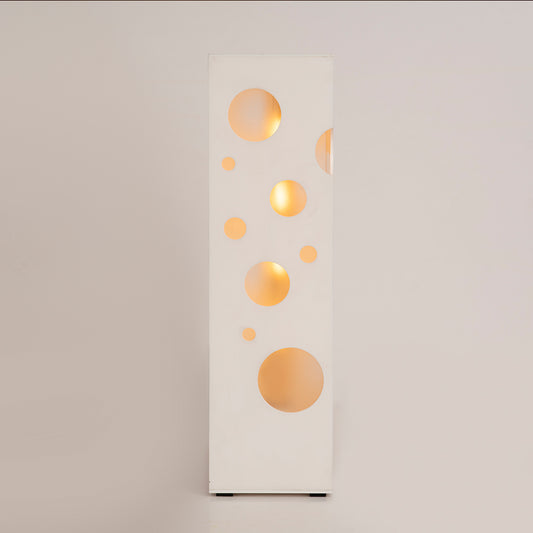 Front view of Glow Sphere Lamp showing the illuminated sphere