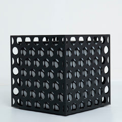 Angled view showcasing depth and circular form of the lamp