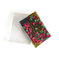 Premium Invitation Box – Custom Acrylic Floral Theme