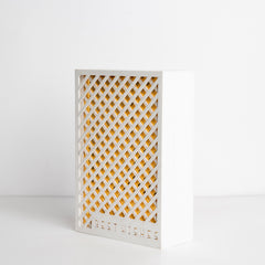  Angled side of premium golden square gift box for elegant occasions