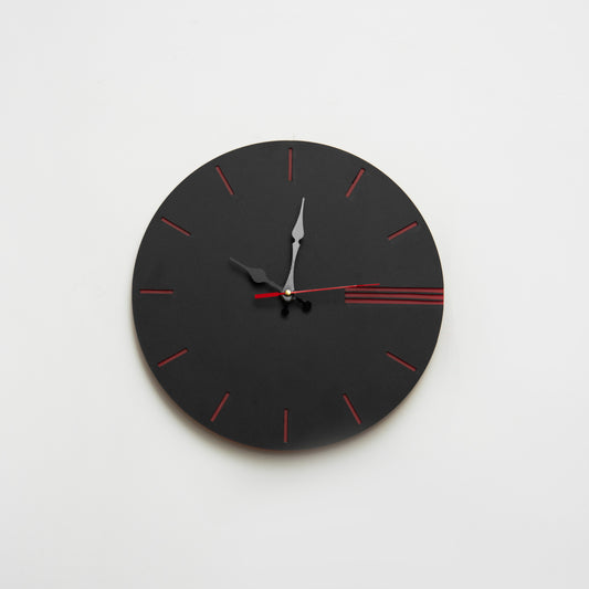 Black Ember Wall Clock