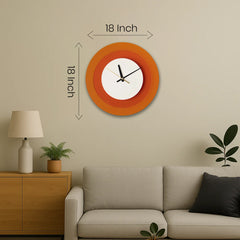 Orange Halo Clock – Luxury Wall Decor