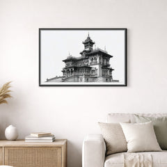 Ornate Multi Level Building with Intricate Architectura lIron Horizon